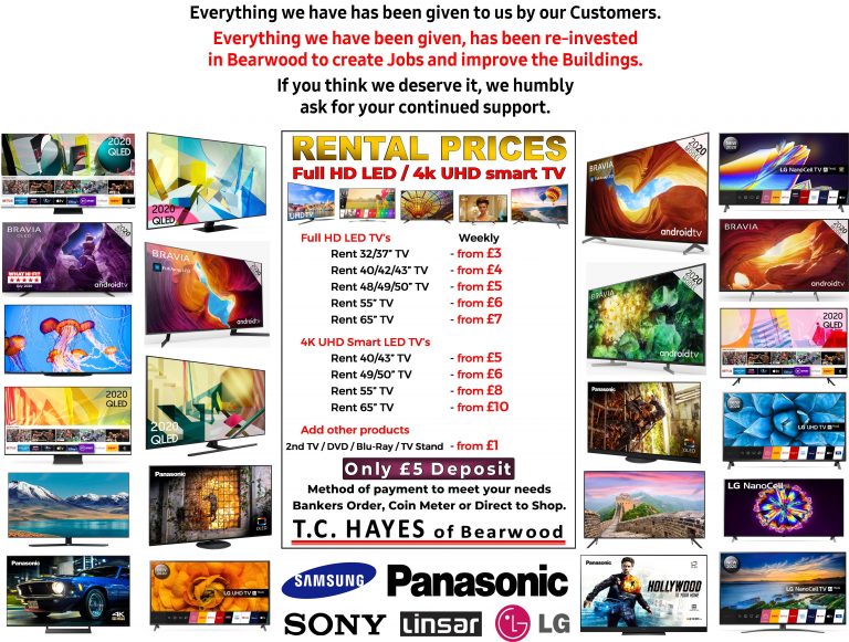 TVs to RENT TC HAYES